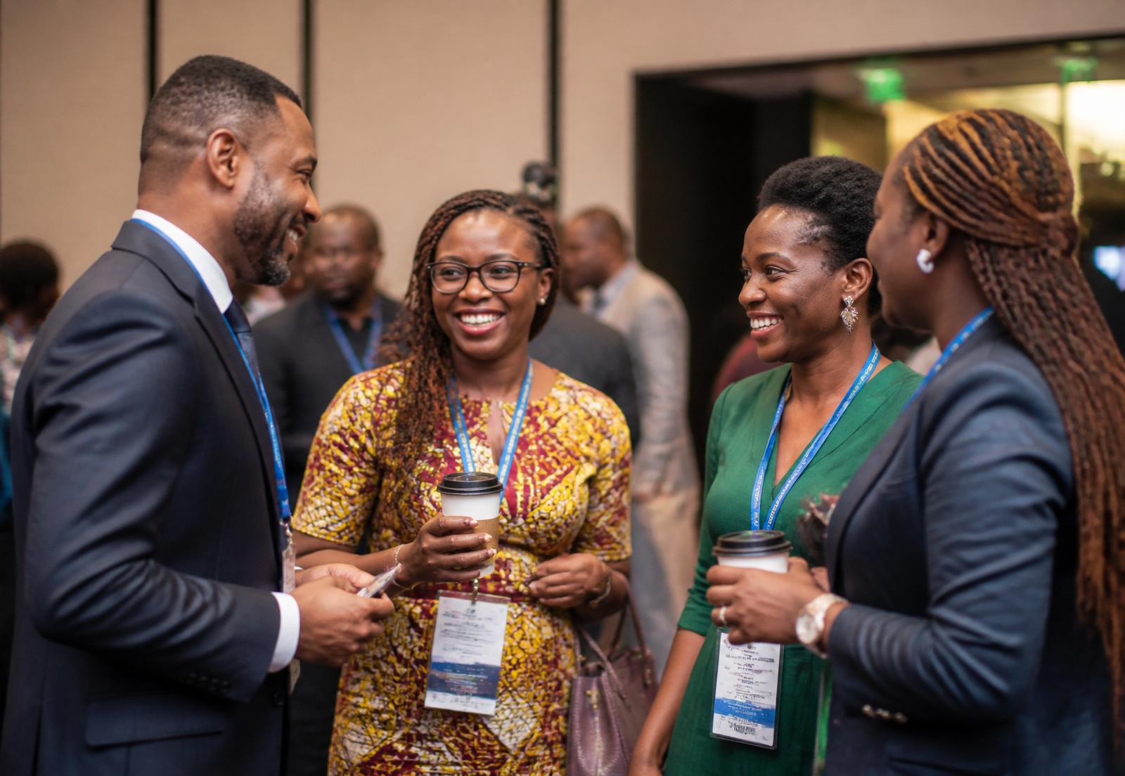 Ghanaians meeting at a community event